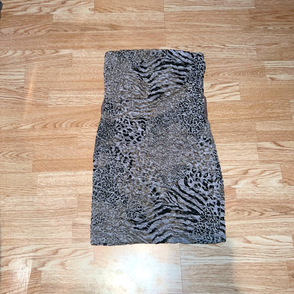 Lipstick Animal Print Tube Top Dress Size Small